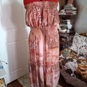 Ashley Stewart Pink Maxi Dress